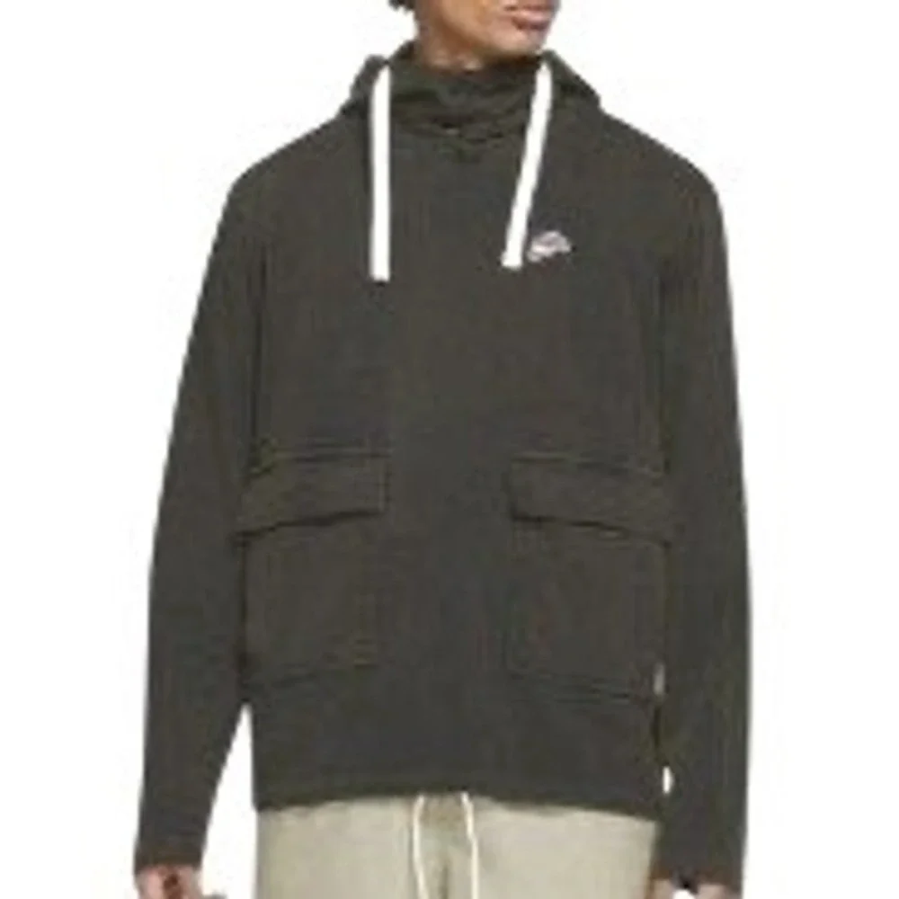 Nike Sportswear Black‎ Heritage Essential Knit Hoodie Flap Pocket Size XL